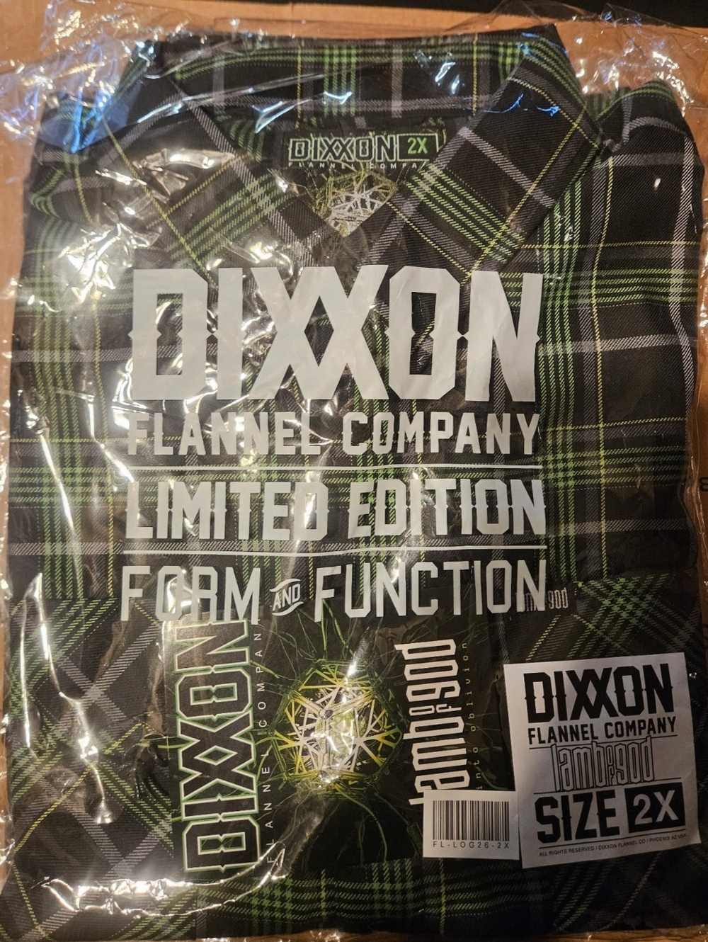 DIXXON LAMB OF GOD 2XL Mens LIMITED Edition Flannel Shirt